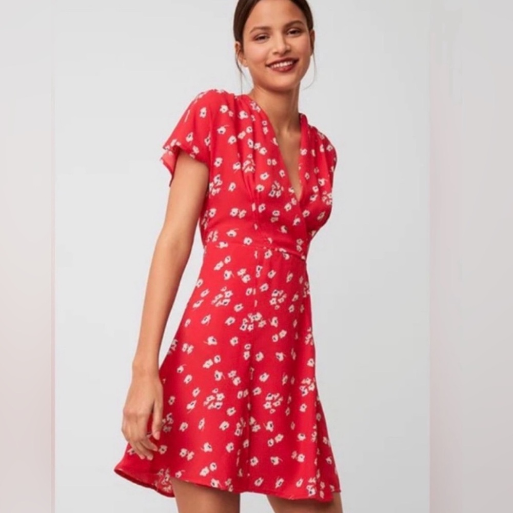 French Connection Red Floral Mini Dress